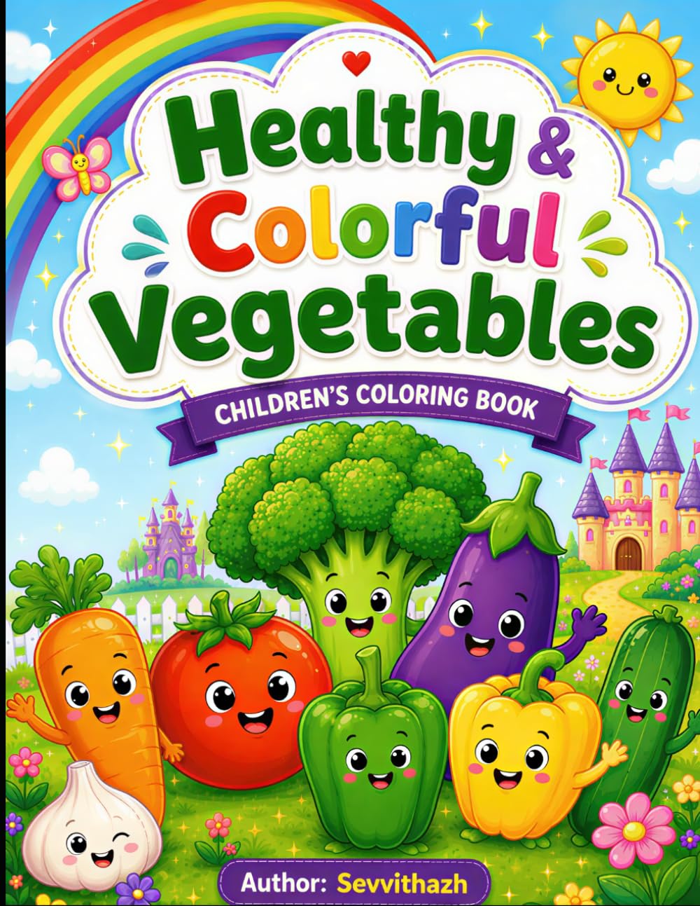 Healthy & Colorful Vegetables : Children's Coloring Book for Kids Aged 3 to 6: Amazing Health Benefits of Vegetables with Coloring Pages for Toddlers and Preschoolers Ages 3-6