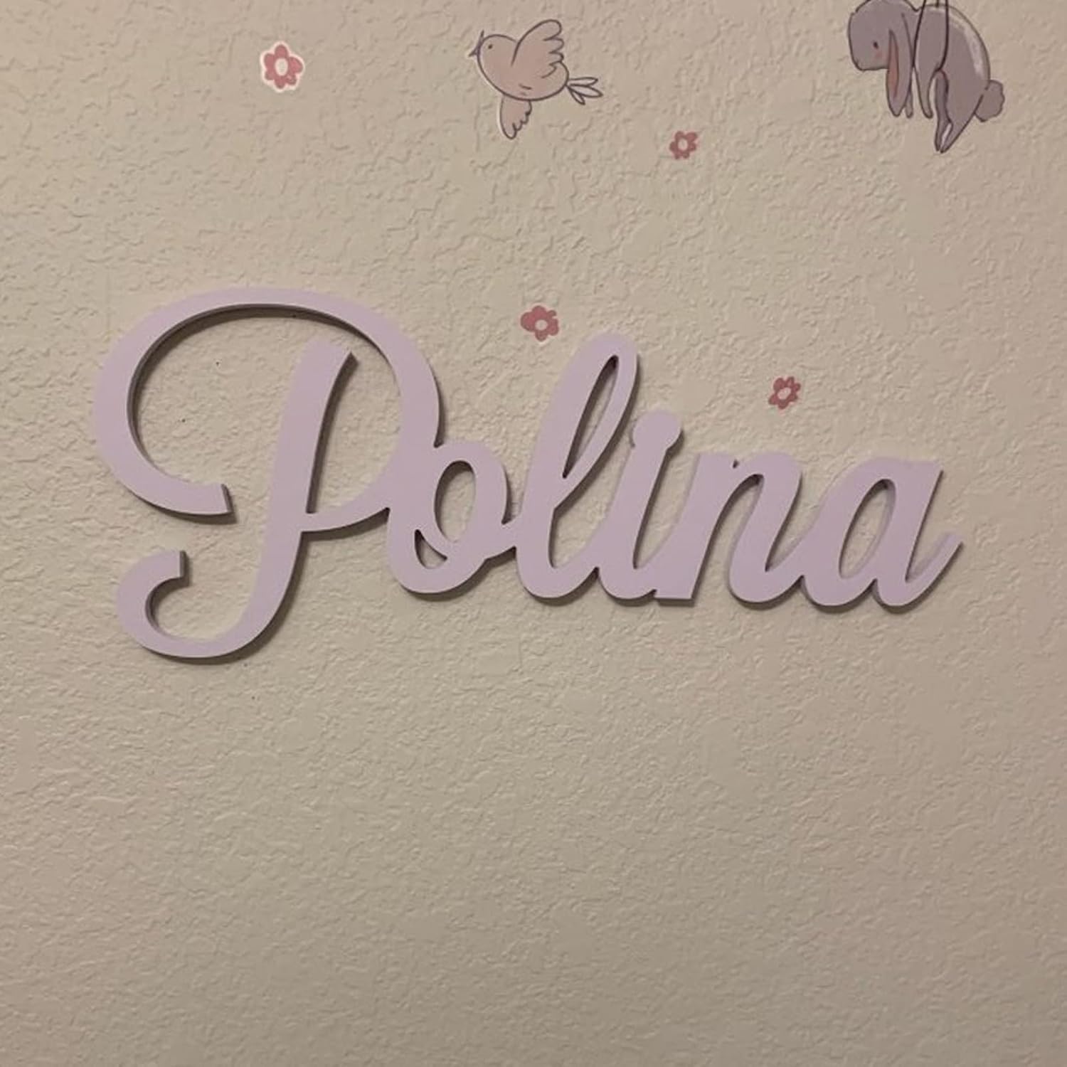Personalized large name wooden name signs, a variety of custom baby name signs for kindergarten decoration (35 cm long)