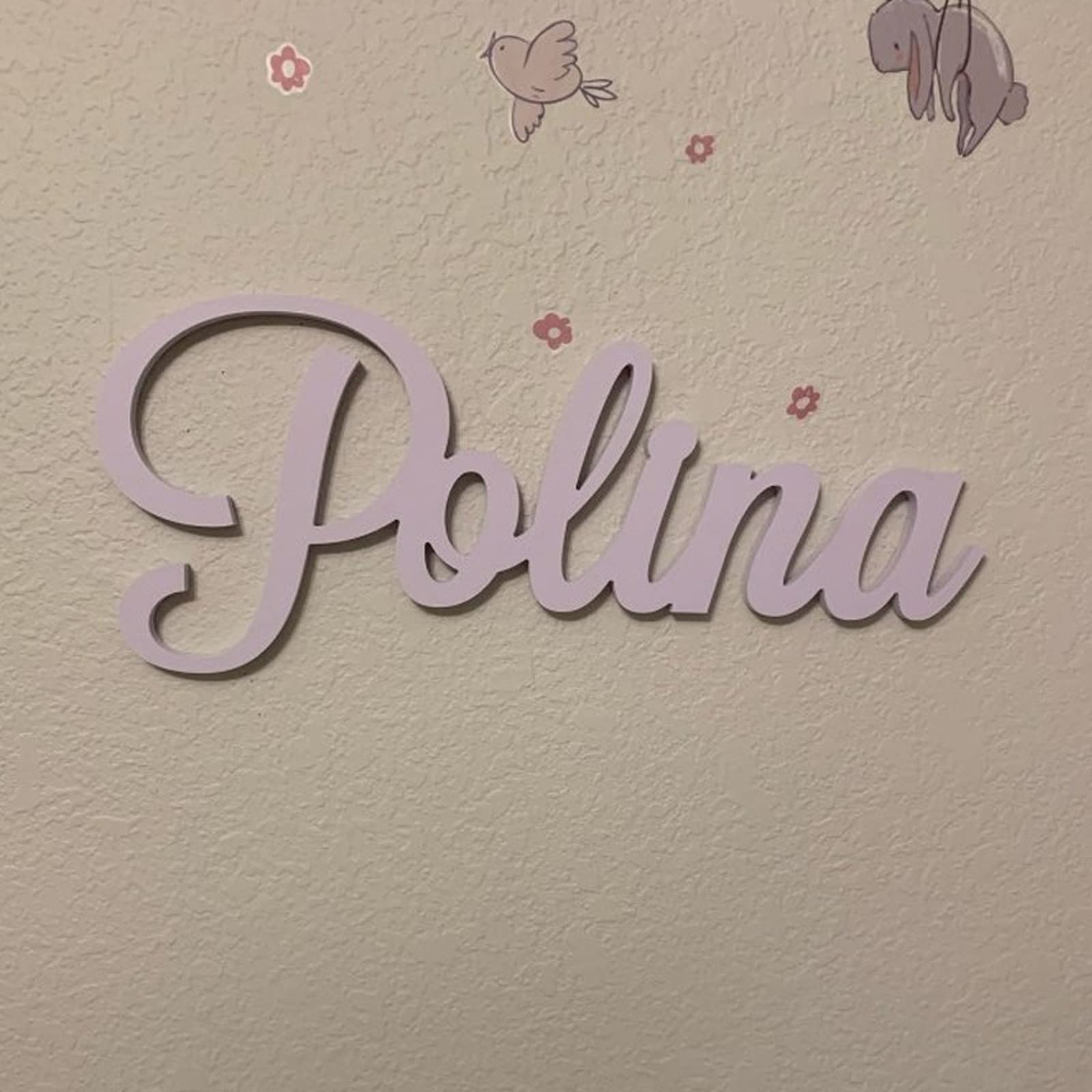 ARTPersonalizado grande nombre de madera signos de nombre, una variedad de letreros de nombre de bebé personalizados para la decoración de jardín de infantes (50 cm de largo)