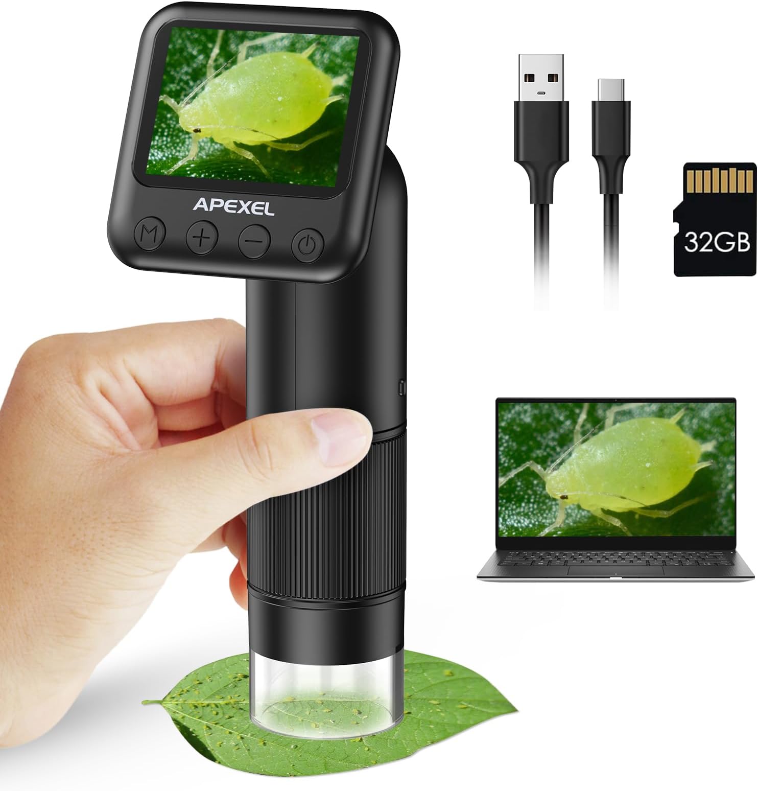 LCD Digital Handheld Microscope, 800x Portable Pocket Microscope for ...