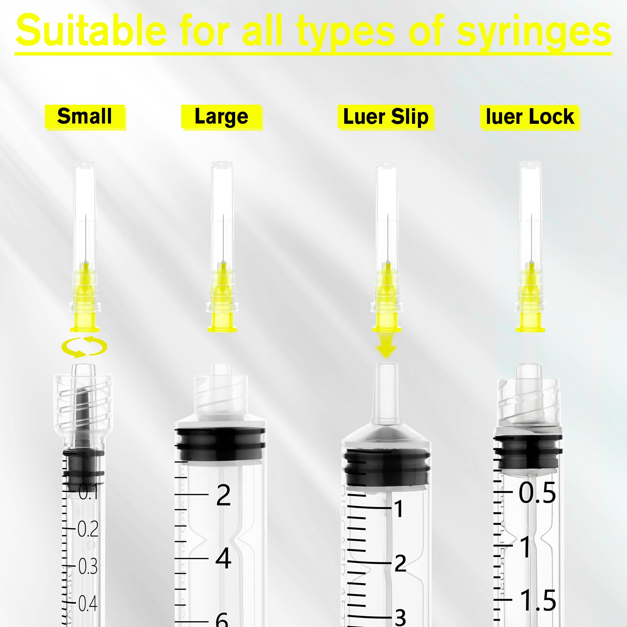 100 Pack 30 Gauge 1/2 Inch Disposable Needle with Cap, Lab Dispensing Accessories for Measuring, Individually Sealed — Amazon image 2