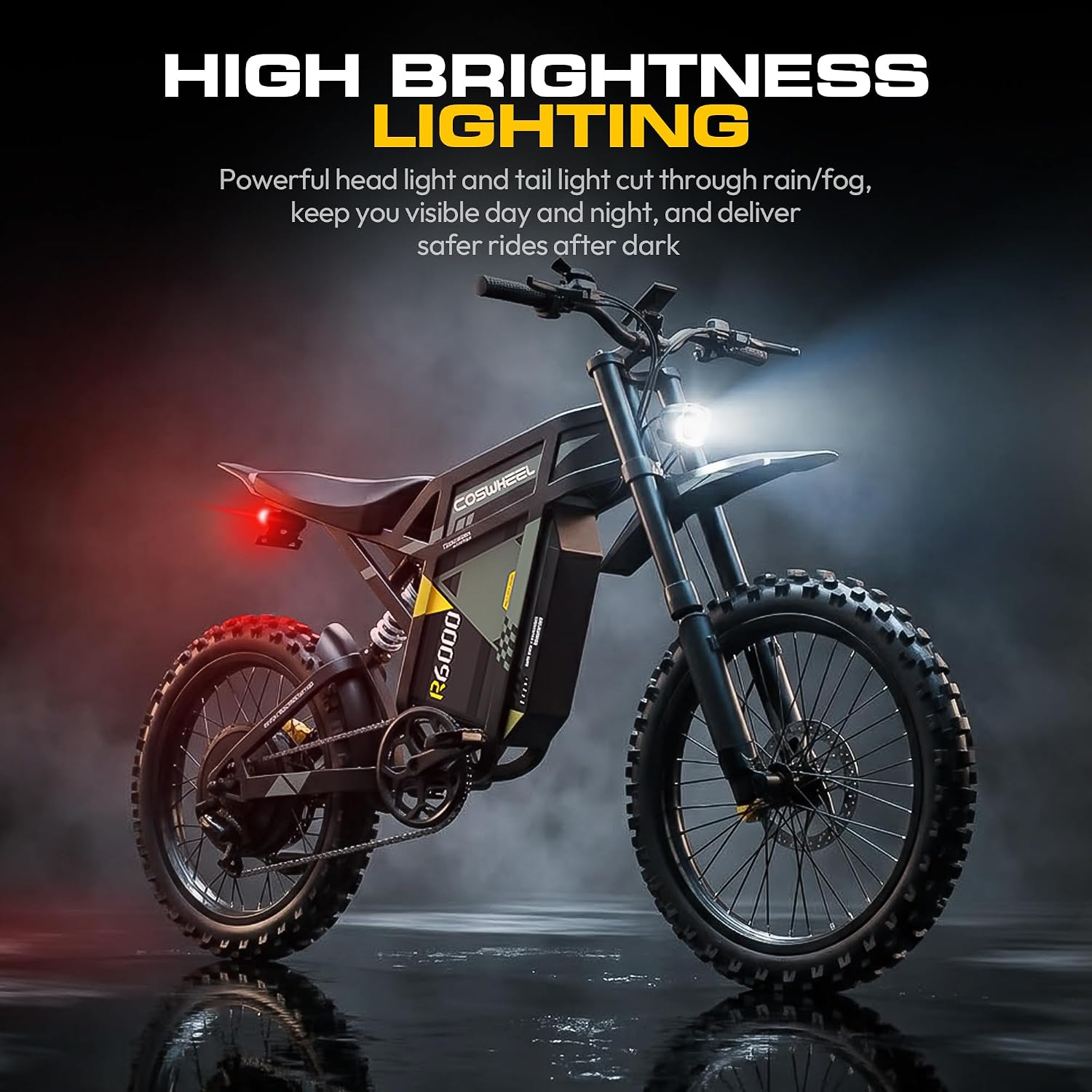 COSWHEEL R6000 Electric Dirt Bike High Brightness Lighting