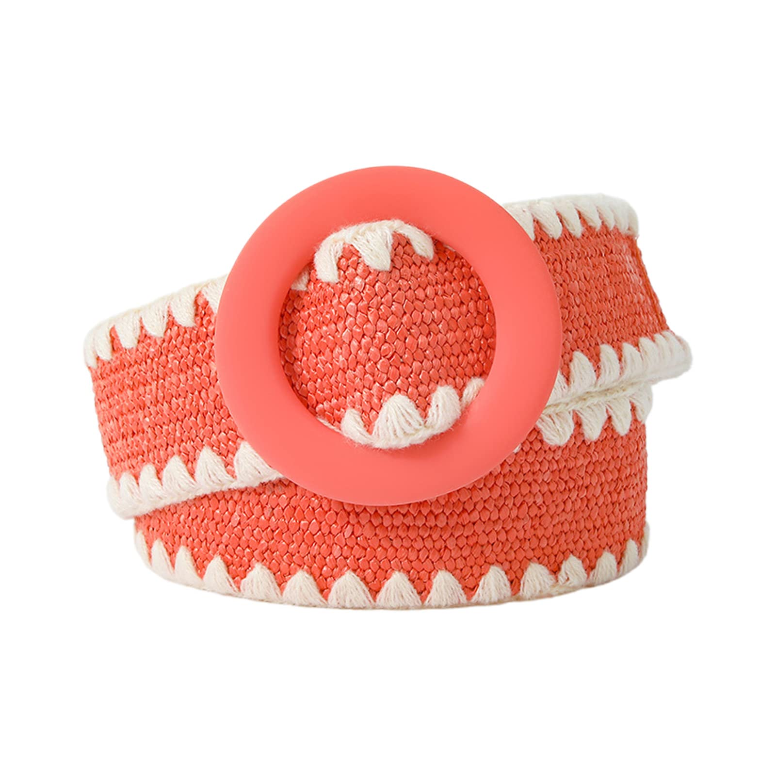 appuivbt Straw Woven Belt Elastic Stretch Waist Belt Boho Straw Braided Dress Belt Buckle Waist Belt Waistband