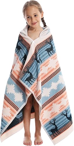 Miniatura 2 de Toallas de baño para niños, toalla para niños con capucha para playa, baño, piscina, toallas de natación de 30 x 50 pulgadas, tamaño grande, ultra