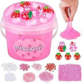 Lanlelin Slime for Kids 300ml, Super Soft Crystal Slime Clear Slime Kit, Jelly Slime Scented Slime Non-Toxic, DIY Stress Relief Kids Gifts Girls Boys Gift for Birthday Party Favor Easter Christmas