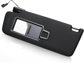 5GG857551 5GG857552 Front Sun Visor Panel with Makeup Mirror Sunshield Black Compatible with VW Golf 7 MK7 2013-2021 (Left)