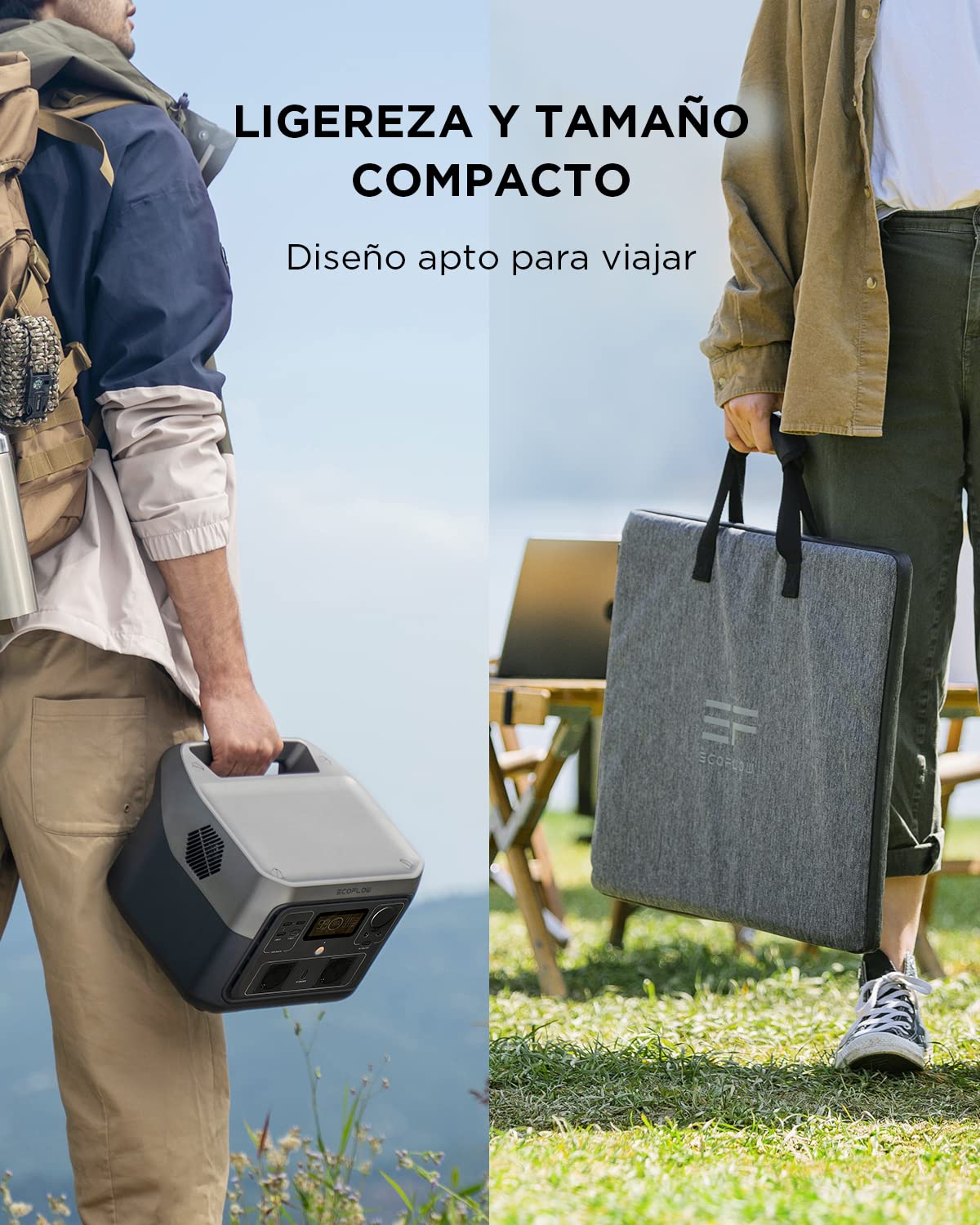 Estación de energía portátil ECOFLOW RIVER 2 MAX con panel solar 160 W | Batería LFP, sólo pequeños Defectos en el Embalaje, el Producto está Completamente sin Usar (Reacondicionado)