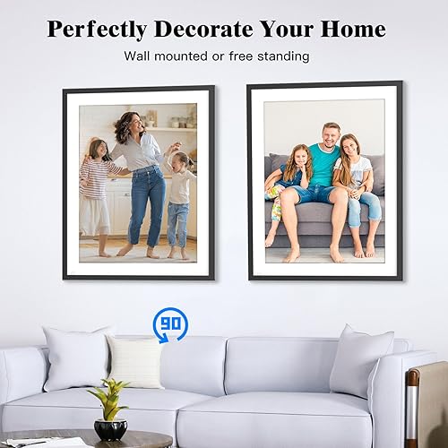 Vista 30 de Marco de fotos digital de 10.1 pulgadas, marco de fotos digital Wi-Fi, álbum de fotos digital, pantalla táctil IPS de 1280 x 800, 32 GB, rotación