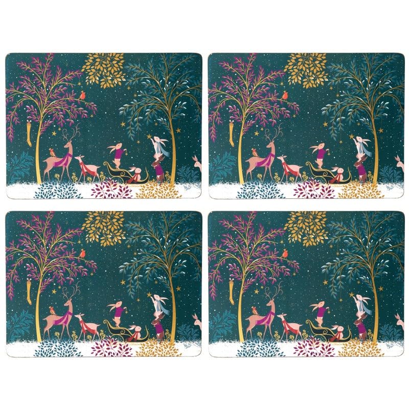 Sets de table Woodland Tales lot de 4 pour repas de famille chaleureux