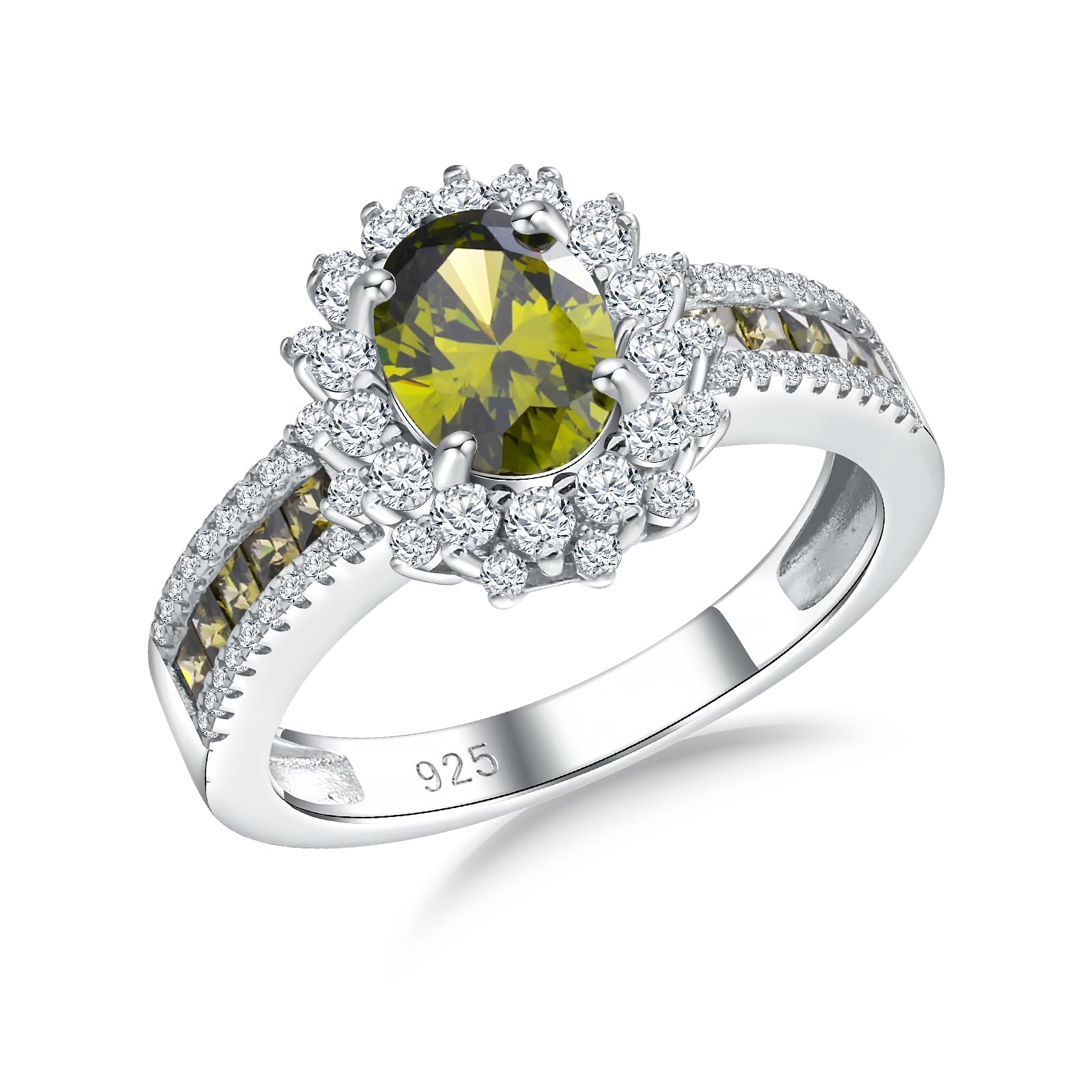 Oval Cut Luxury Gemstone Engagement Ring