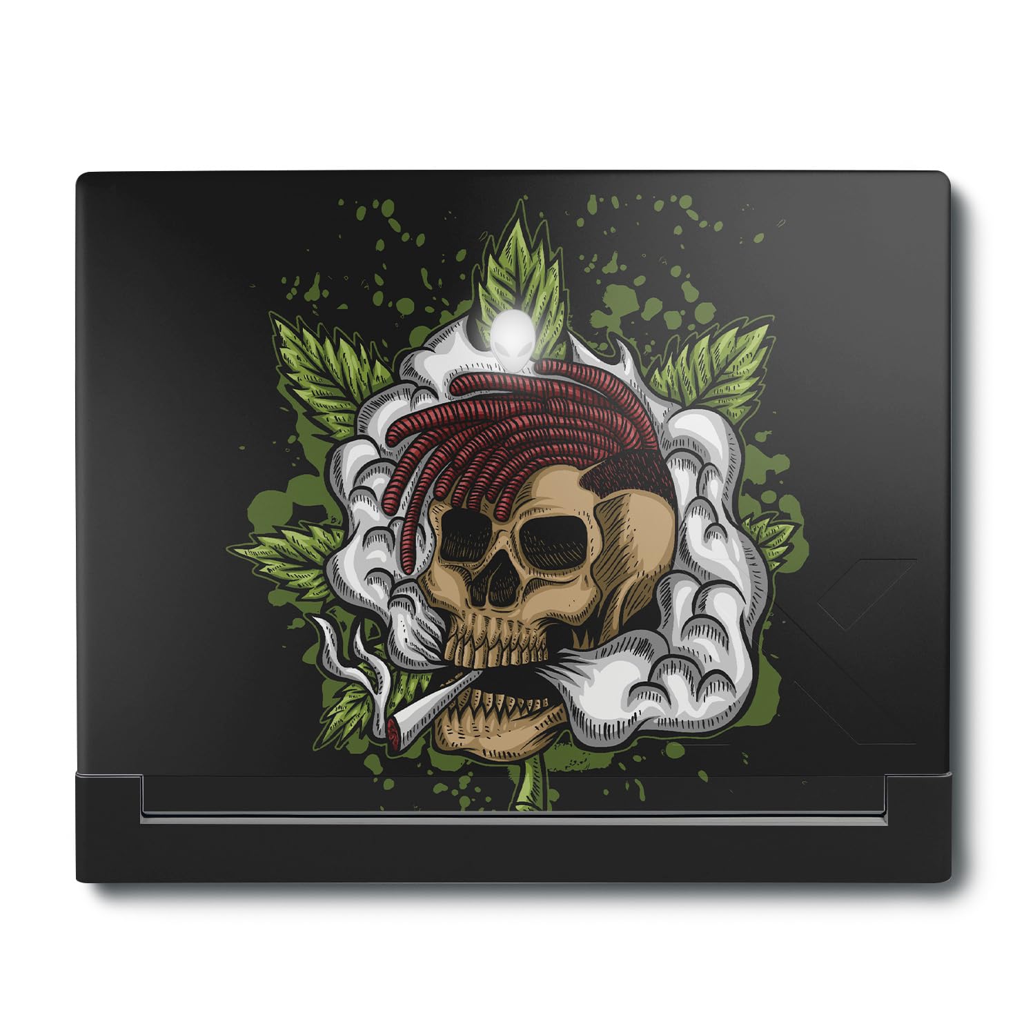 MightySkins Skin Compatible with Alienware X16 R1 (2023) Full Wrap Kit - Death by Ganja | Protective, Durable, and Unique Vinyl Decal wrap Cover | Easy to Apply &amp; Change Styles | Made in The USA
