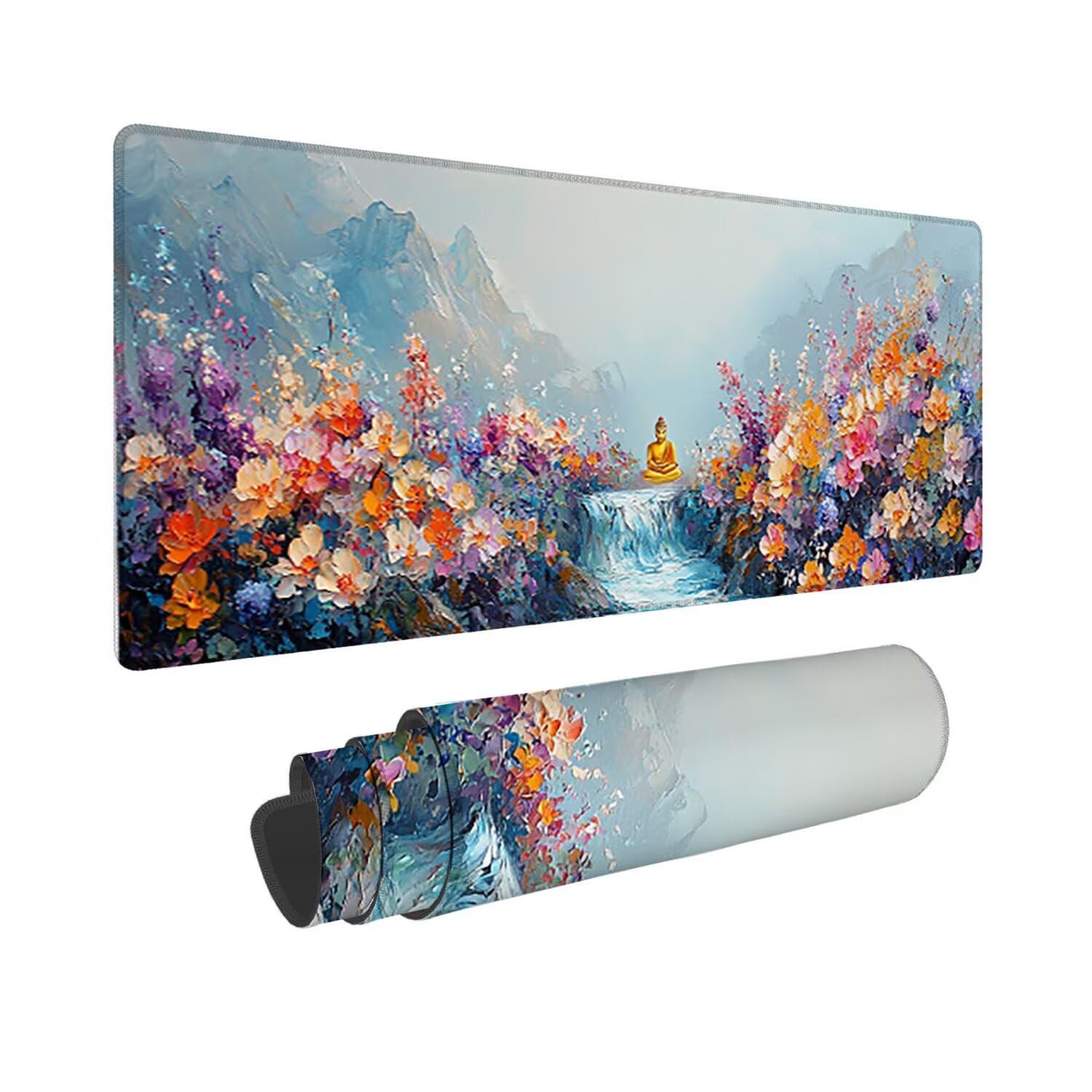 Podkładka pod mysz dla graczy, XXL, 1400 x 600 mm, wodoodporna i antypoślizgowa, duża podkładka na stół do biura i domu, poprawia precyzję i prędkość, akcesoria do gier (widok) V-200