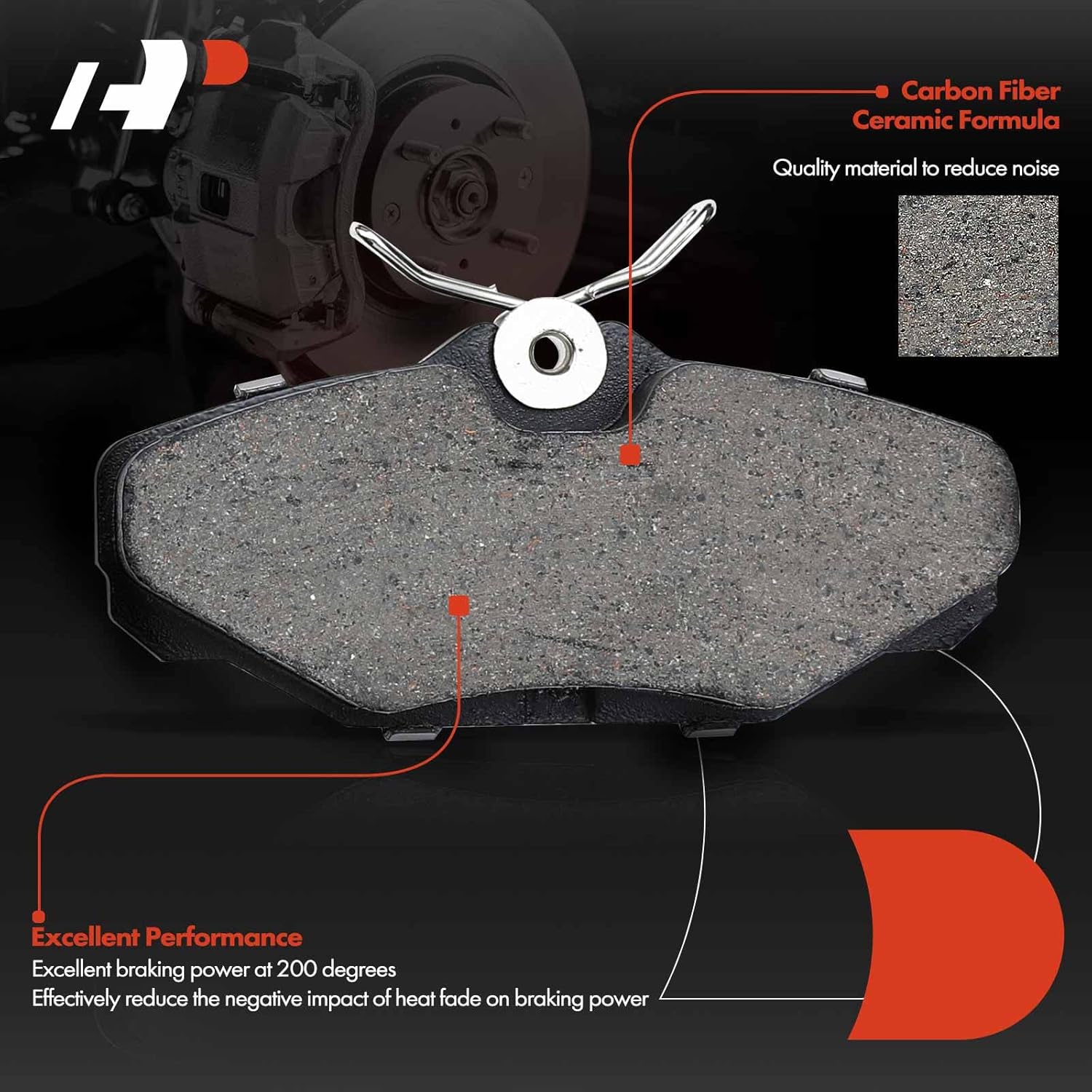 A-Premium 10.08 in (256mm) Rear Drilled and Slotted Disc Brake Rotors + Ceramic Pads Kit Compatible with Ford, Lincoln and Mercury Models - Taurus & Sable 1993-2005, Continental 1993-2002, 6-PC Set