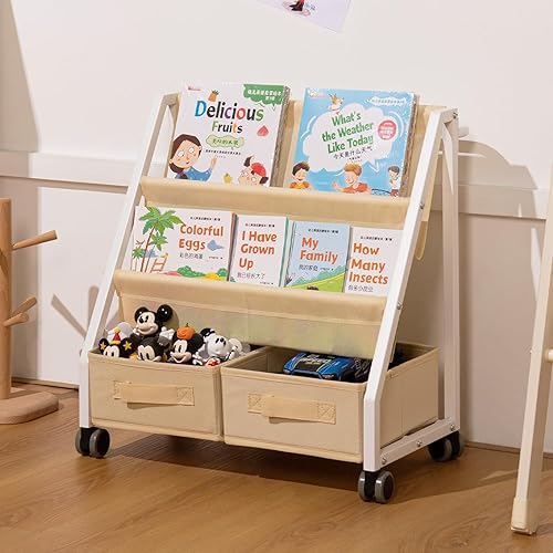 Miniatura 1 de Estantería móvil Montessori para libros y organizador de juguetes para guarderías, salas de juegos y jardines de infancia