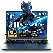Gaming Laptop,Laptop Computer PC,Win 11 Pro 16 Inch Lap Top 2025,32GB RAM 1TB SSD PC,MX350 Graphics,N95 4C/4T Processorup to 3.4Ghz,Backlit Keyboard,16 FHD 1920 * 1200 Display,WiFi 5,BT4.0