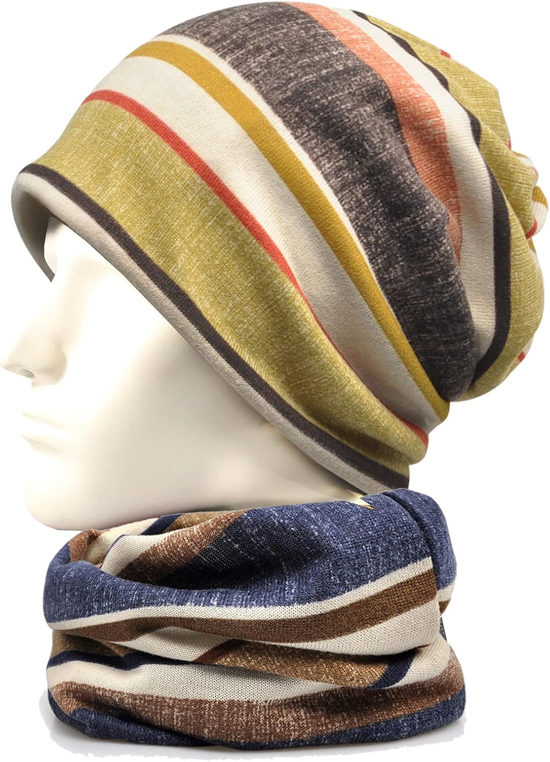 Women's Chemo Caps Cancer Headwear Slouchy Beanie Hat Baggy Skull Sleep Cap Scarf - Image 3