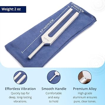 528 hz Tuning Fork for Healing - Precision-Machined Aluminum Alloy - Made in USA - Chakra Healing, Sound Therapy, Reiki, Yoga, Energy Balancing Tools - Tuning Fork Medical Grade.