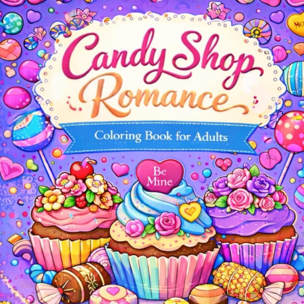 Candy Shop Romance Coloring Book: Sweet Valentine Treats to Color and Enjoy