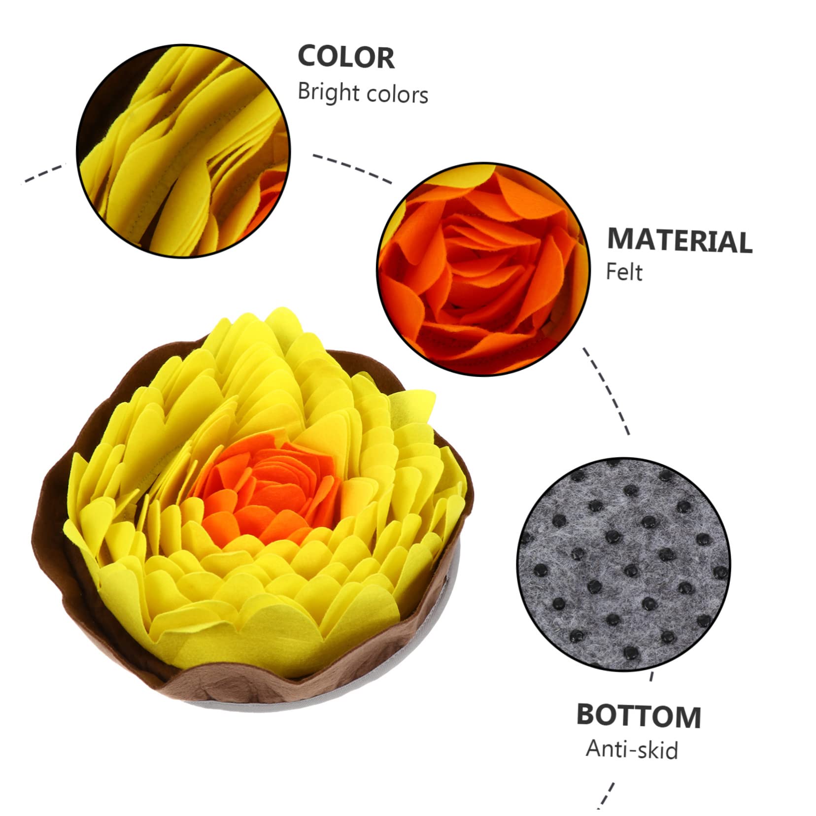 Beavorty 2stücke Pet Dog Sniffle Mat Für Effektives Futtertraining Atmungsaktive rutschfeste Pet Floor Mat Für Langsames Fressen Und Interaktives Spielzeug Leuchtenden Farben