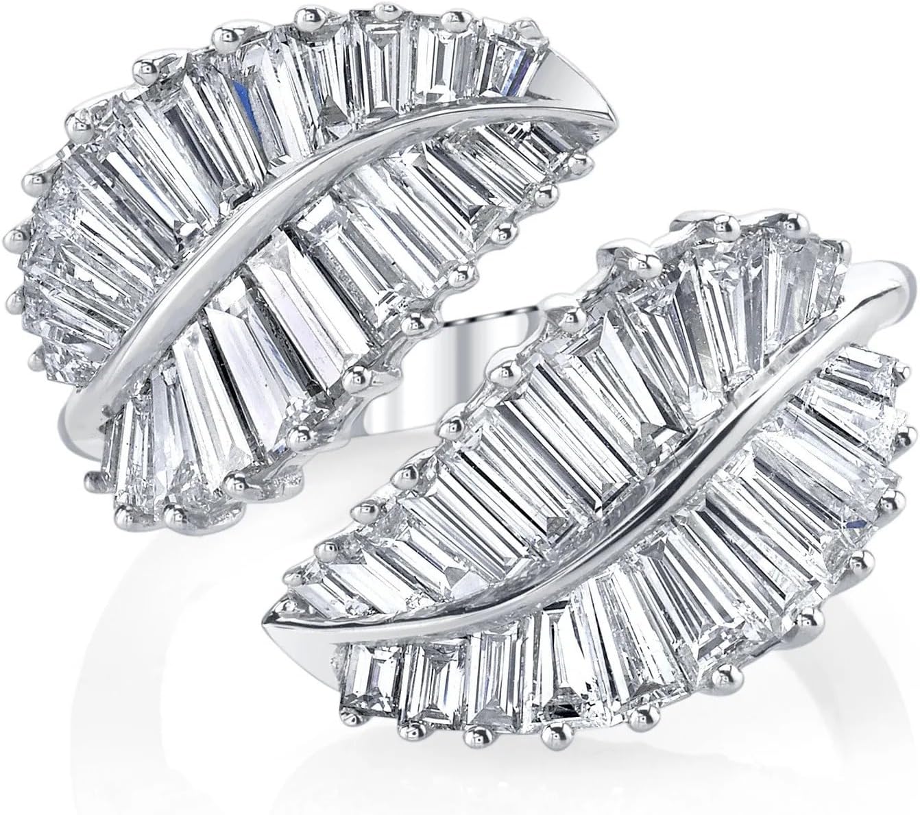 18K Gold Plated Adjustable Leaves Stackable Rings Fashion Vintage Leaf Shaped Cubic Zirconia Statement Open Ring Knuckle Rings for Women Engagement Anniversary Rings Jewelry Gifts - Image 2