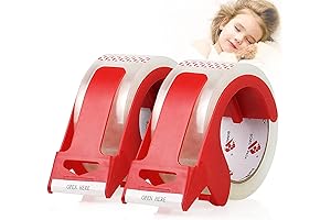 BOMEI PACK Box Tape with Dispenser for Packing, 2 Rolls