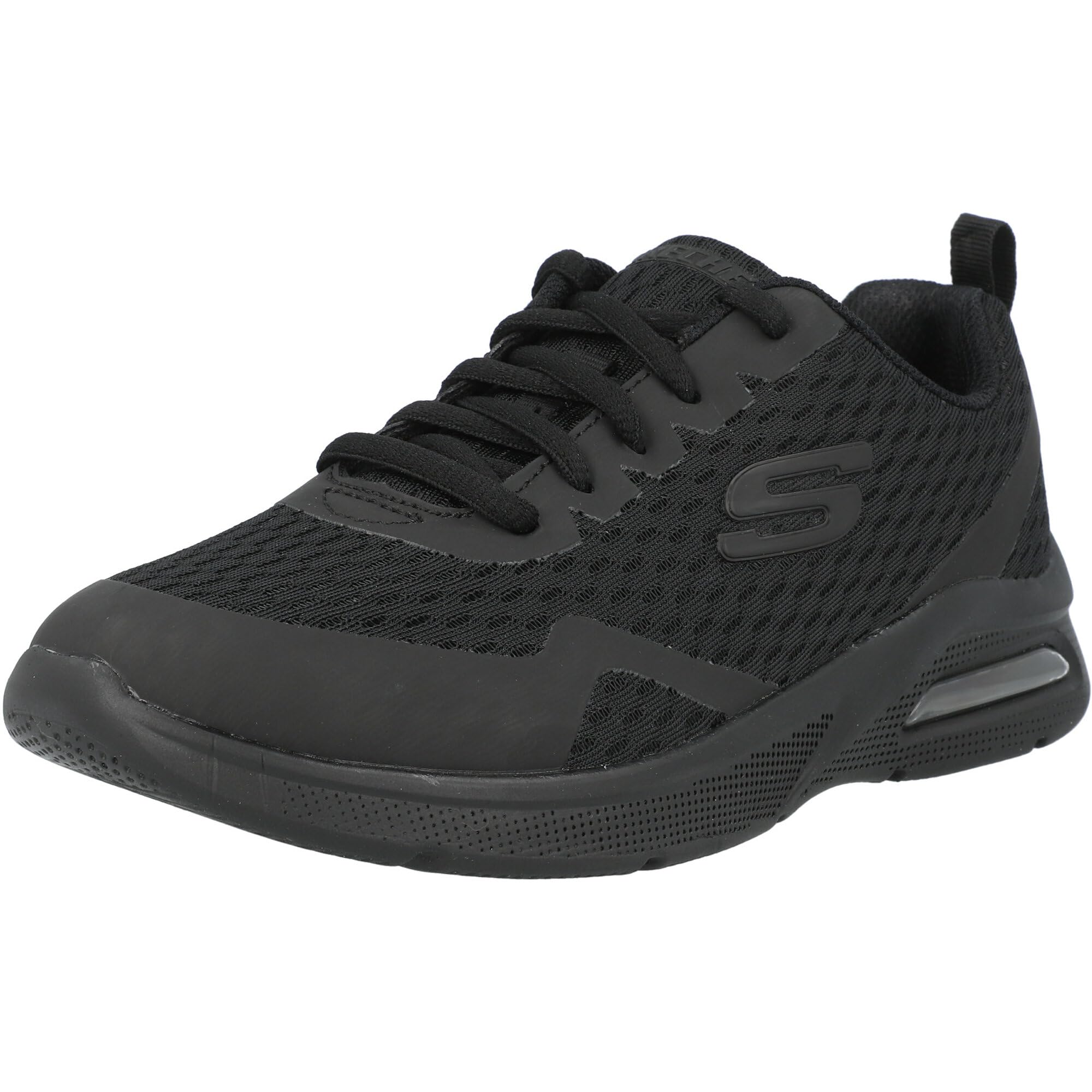 Skechers MICROSPEC MAX, Zapatillas para Niños, Black Textile & Trim, 38 EU