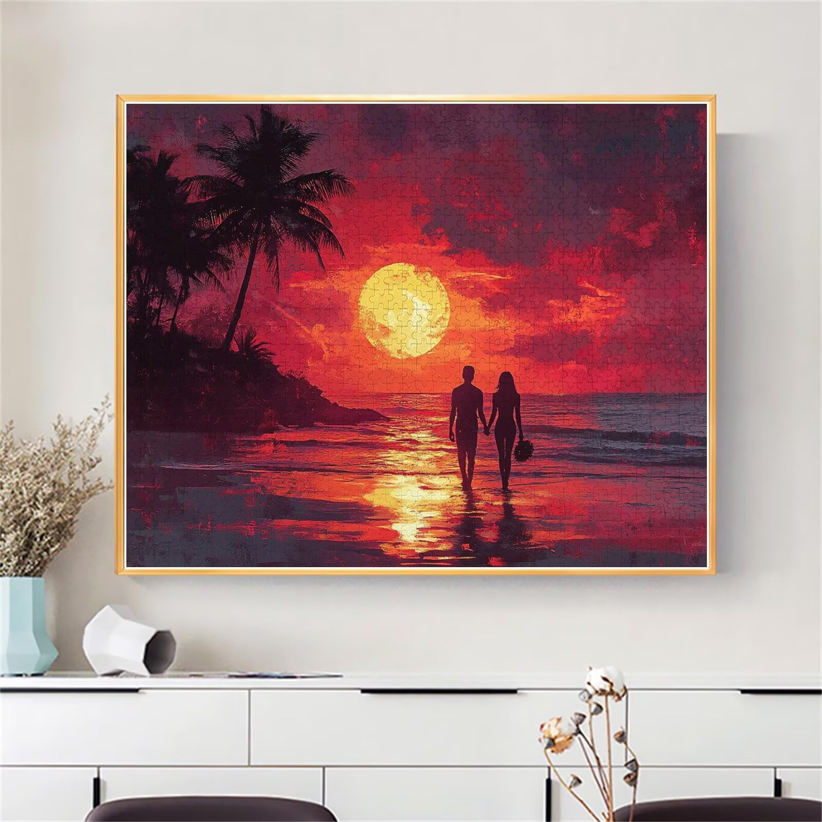 Tramonto Jigsaw Puzzle Adulti 2000 pezzi Jigsaw Puzzles Classici Arte Impossibili Grandi Dimensioni Coppia per Adulti e Ragazzi Divertimento Giochi Rilassamento e Intelligence, Regalo 70x99cm t-597