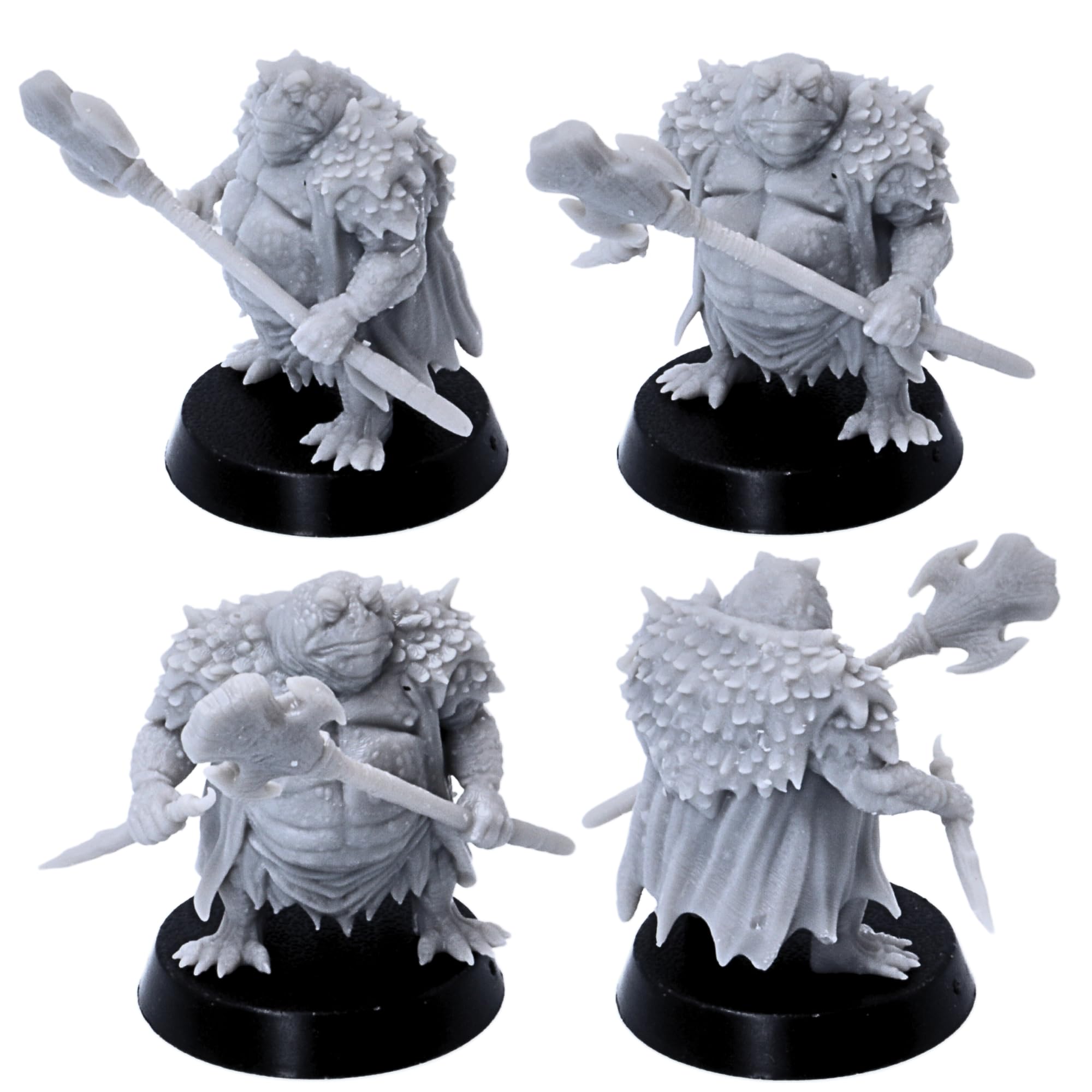 Forged Terrain 32mm Swamp Toad Warriors & Frogmen Highlands Miniatures, Fantasy RPG Monster Set for Dungeons & Dragons - Image 2