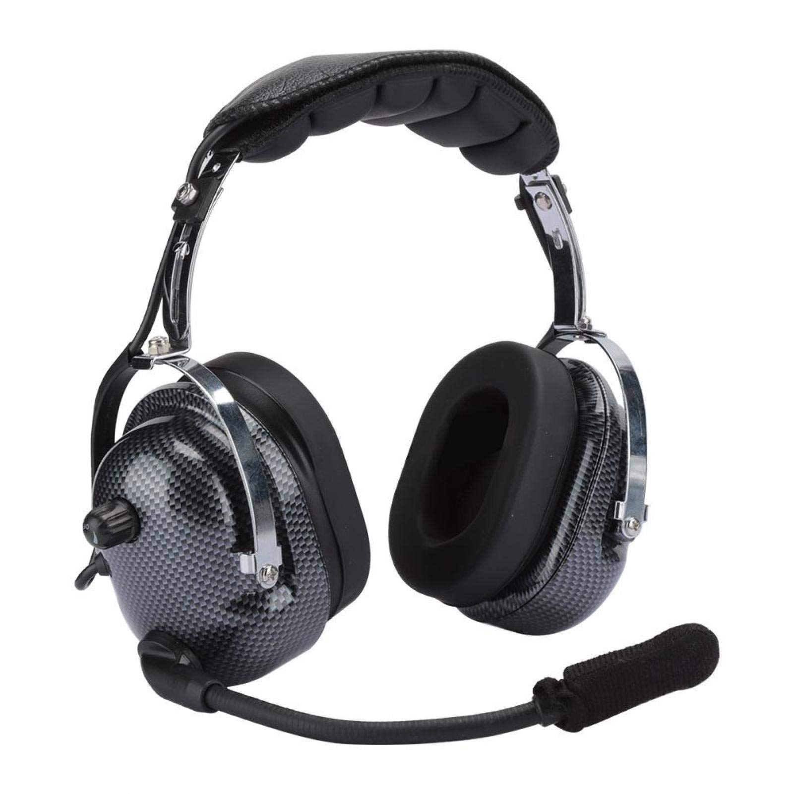 Black Noise Reduction Headset, Aviation Noise Noise Canceling Headphone, for(Y Head)