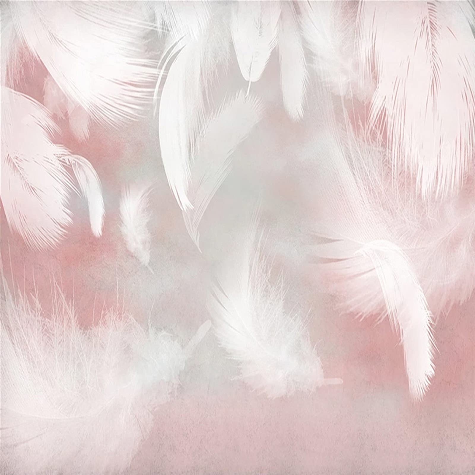 Pegatinas de Pared Foto Wallpaper de Moda Rosa Pluma murales Sala de Estar Dormitorio romántico hogar decoración Autoadhesivo Impermeable 3D Pegatinas Adhesivos Pared