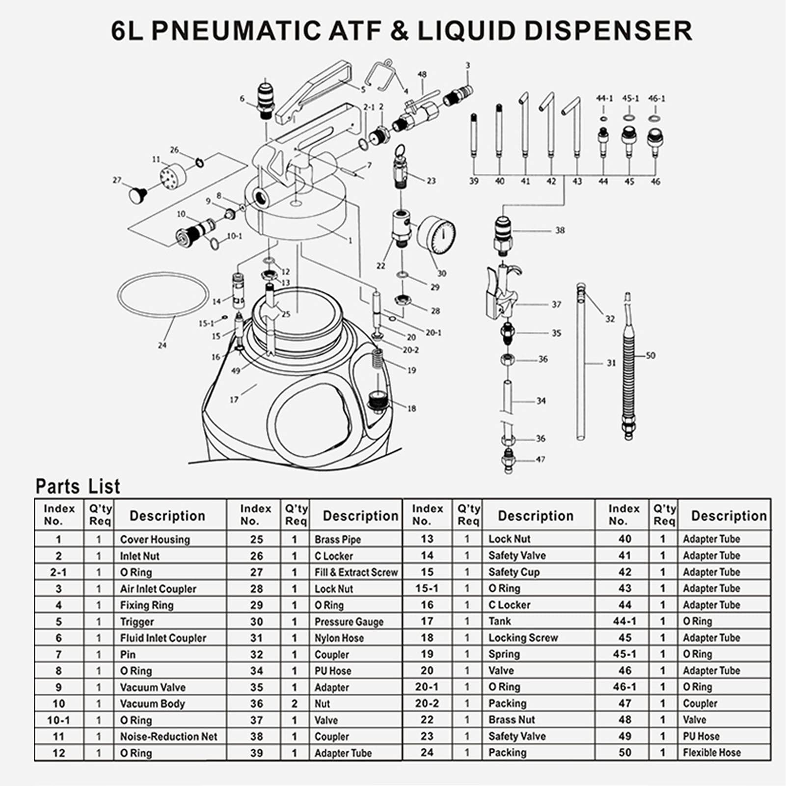 aqxreight Dispensador de Llenado de Aceite de Transmisión Automática Neumática de 10L, Kit de Herramientas de de Aceite de Motor, Hierro ABS Adecuado para Varios Vehículos