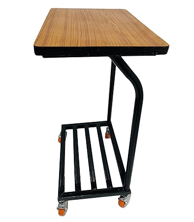 SCHOOL FURNITURE Office Home Single Inverter Battery UPS Trolley with Wooden Top & Heavy Bearing Wheels Fit to Every Inverter Battery