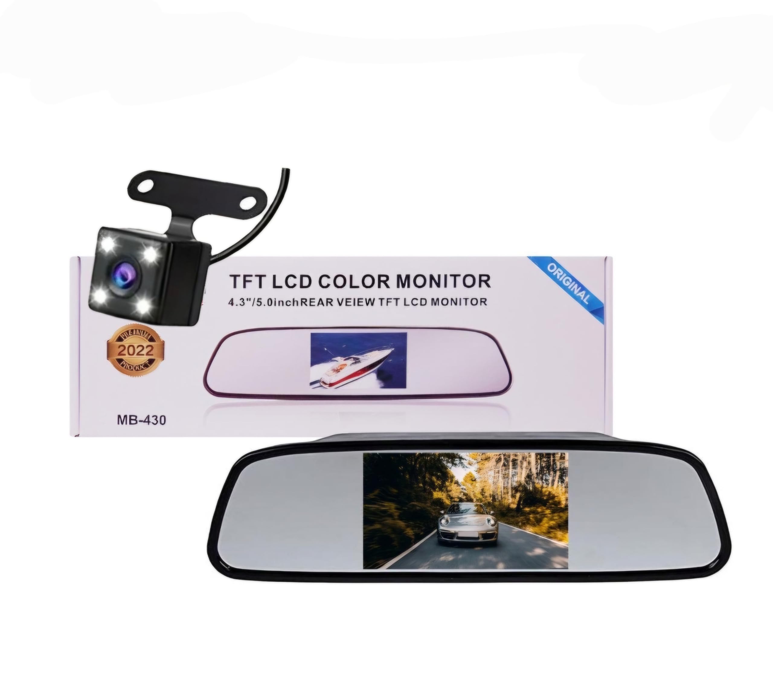 Smart One 4.3-Inch TFT-LCD Car Reversing Kit, Rearview Mirror Monitor, Reverse Display Parking System
