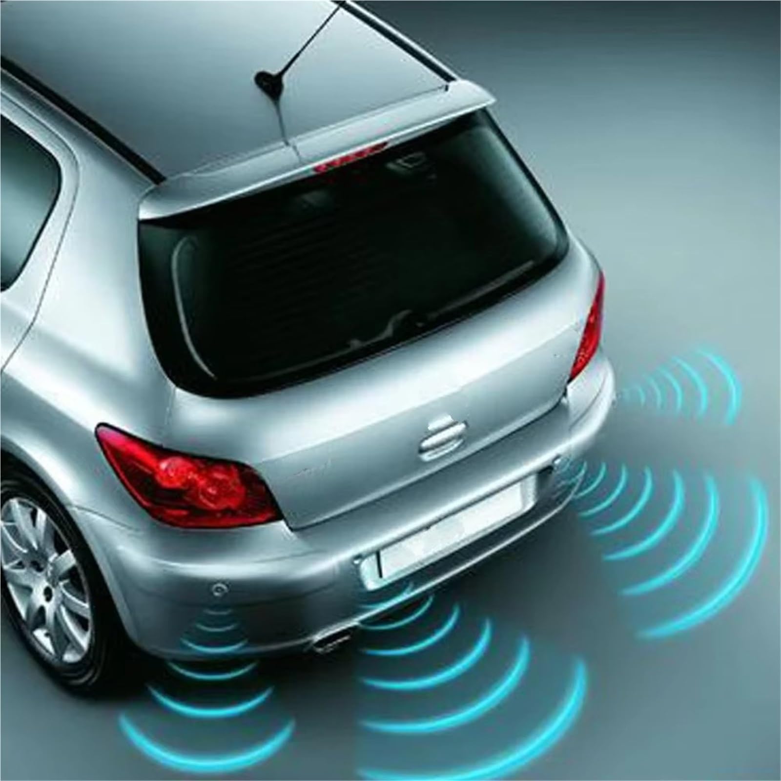 Piezas Automóvil 4 Sensores De Estacionamiento Ultrasónicos De 22mm Sistemas De Radar De Marcha Atrás Control De Distancia Monitores Para Punto Ciego(Matte black)