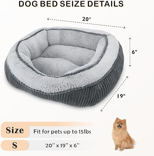 Vista 4 de SIWA MARY Camas para perros y gatos pequeños, medianos y grandes. Cama lavable para mascotas, sofá cama ortopédica para perros, diseño elegante
