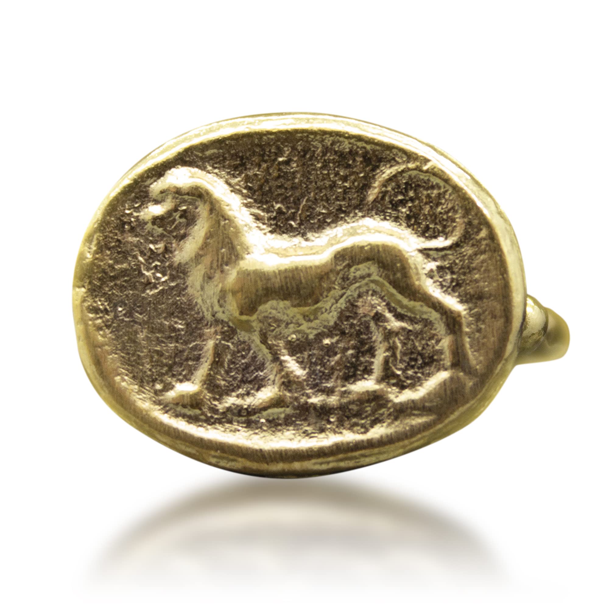Ancient Roman Art Lion Ring | 24K Gold Plated 925 Sterling Silver | Signet Lion Ring | Horoscope Ring | Hammered Jewelry by Pellada