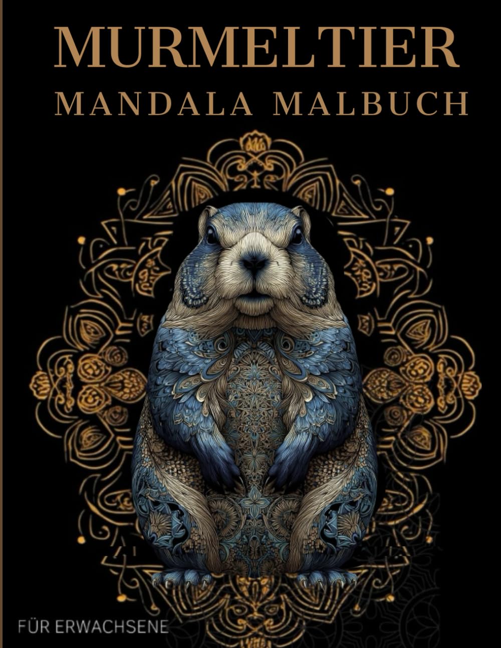 Murmeltier Mandala Malbuch: Murmeltier Ausmalbuch mit Mandala-Motiven für Erwachsene