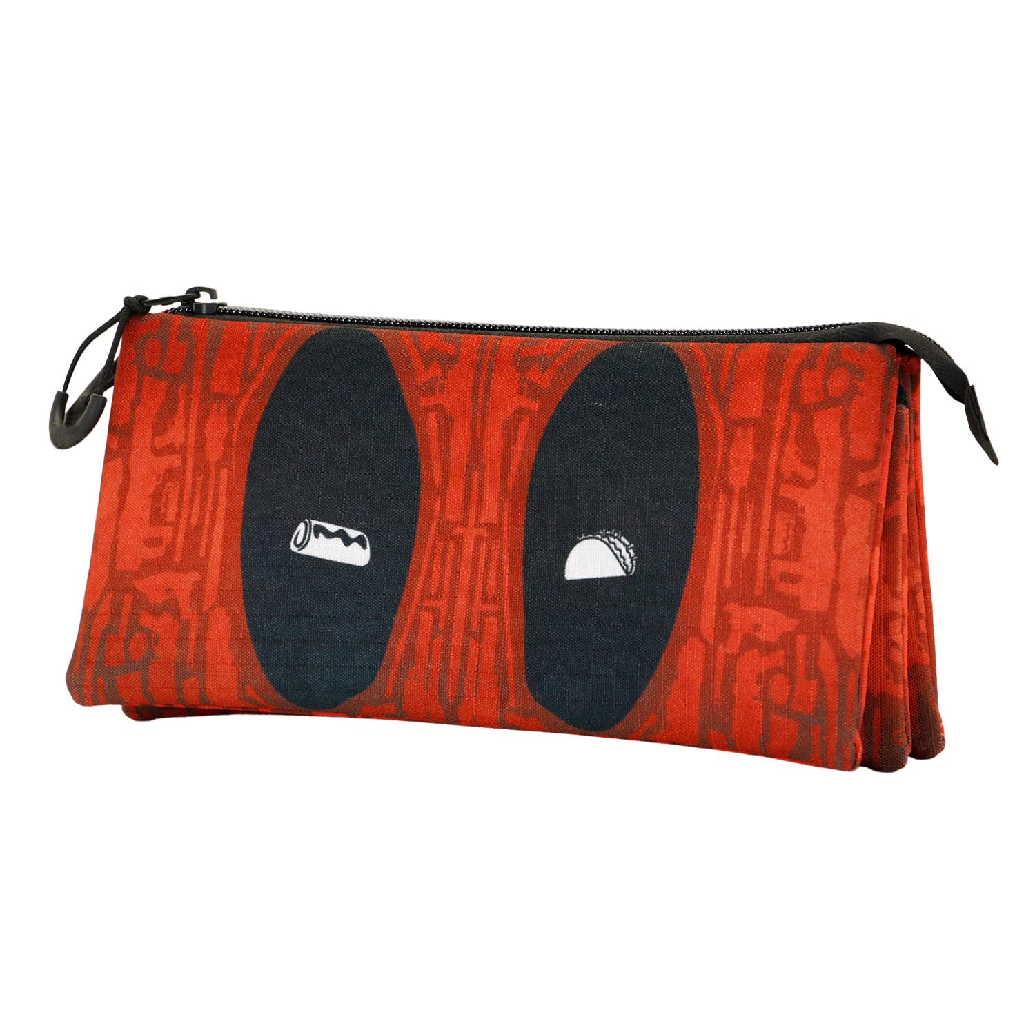 Marvel Deadpool Weapons-ECO Triple Pencil Case, Red, 23 x 11 cm