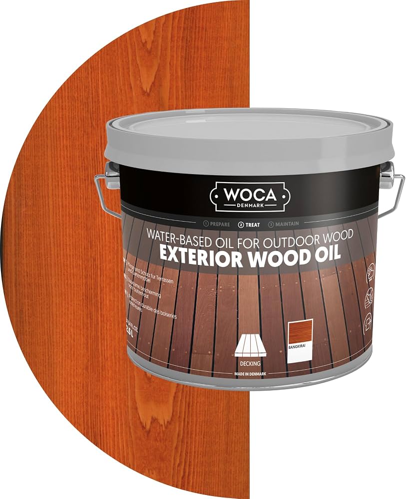 WOCA Denmark Exterior Wood Oil – Bankirai, 2.5L | Water-Based