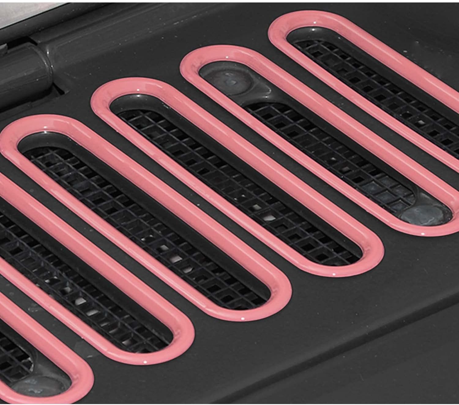 RT-TCZ Hood Vents Cover Trim Decorative Exterior Accessories for Jeep Wrangler JK JKU 2 Door 4 Door 2007-2017,Pink