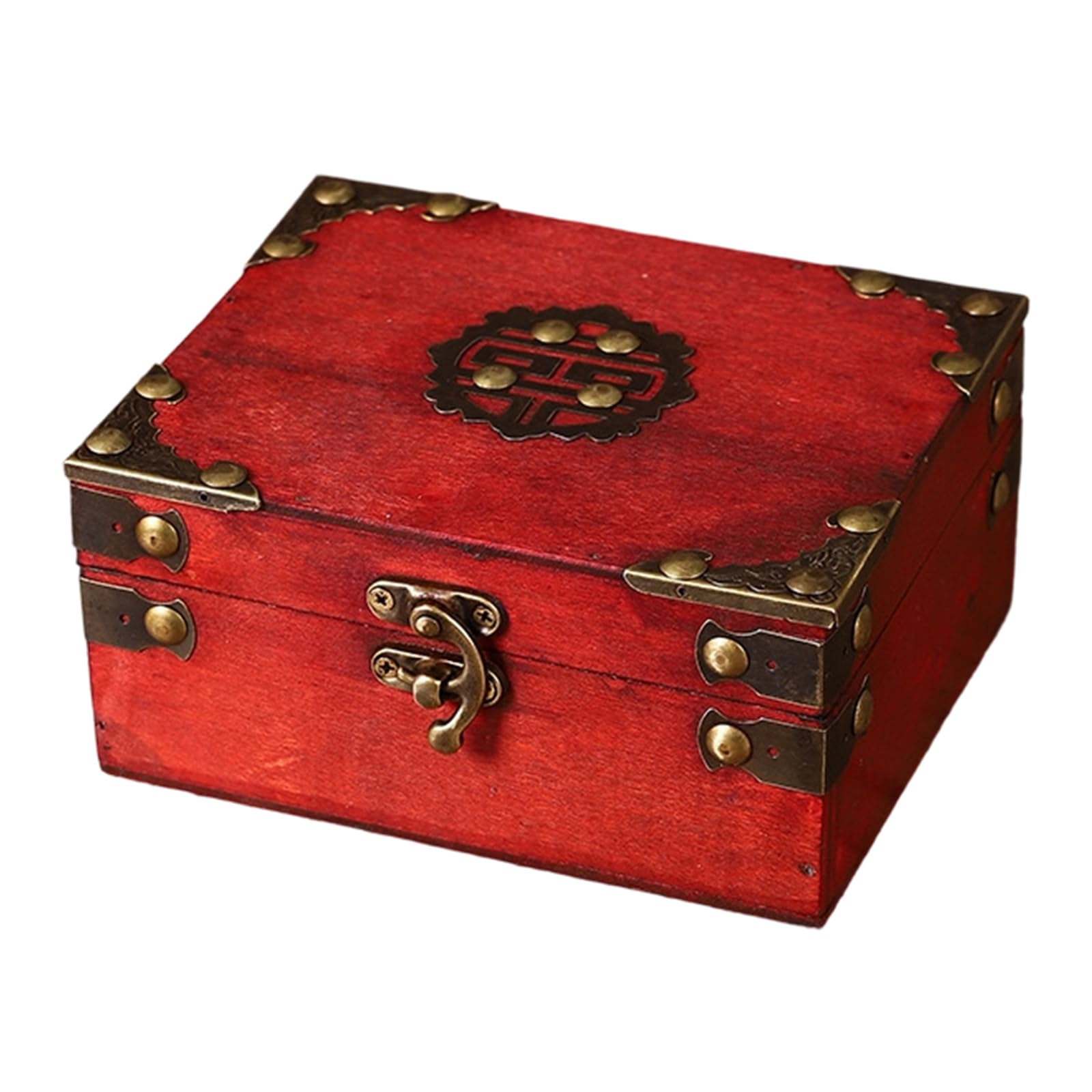 Oxxggkao Rustics Wood Storage Box Featuring Clasp for Secure Storage of Valuables and As Home Decoration Items Jewelry Box