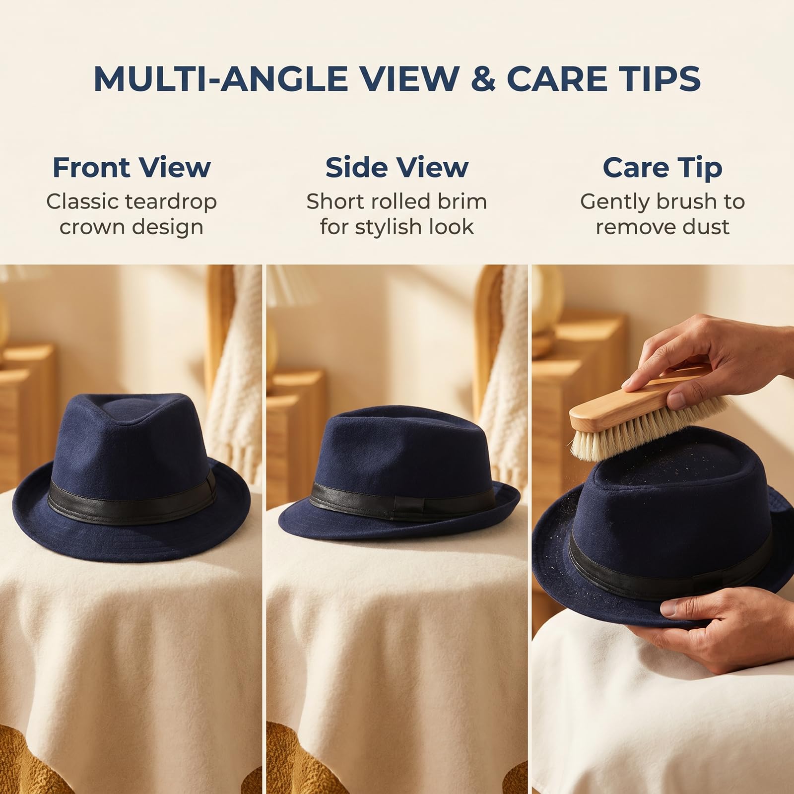 Upstore Cappello unisex Trilby Fedora anni '20 Panama Cappello Manhattan Gatsby con fascia Derby Cappello Jazz Cap
