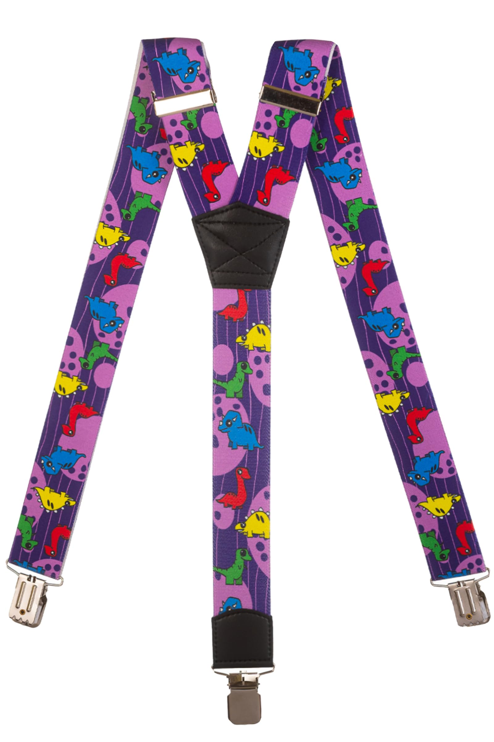 Olata Men's Heavy Duty Printed Y-Shape Braces/Suspenders, 4cm - Baby Dinosaurs