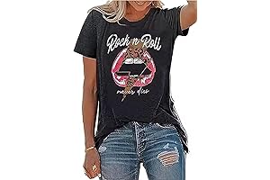 Rolling Stones T Shirt for Women - Vintage Graphic Rock Concert Country Music