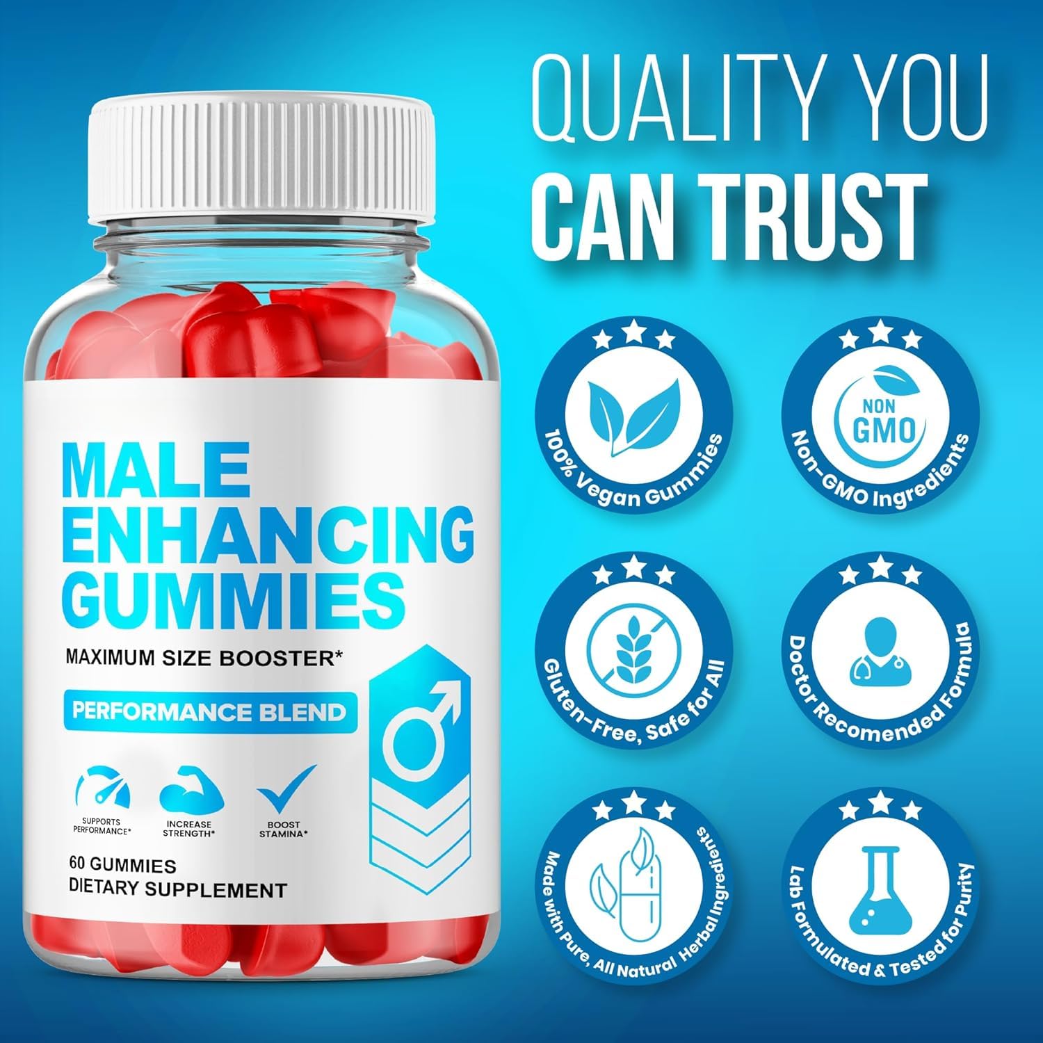 gomitas de mejora masculina, contienen fórmula natural,2 uds. | llenas de energía y confianza, mejoran el estado de ánimo y mejoran la resistencia.