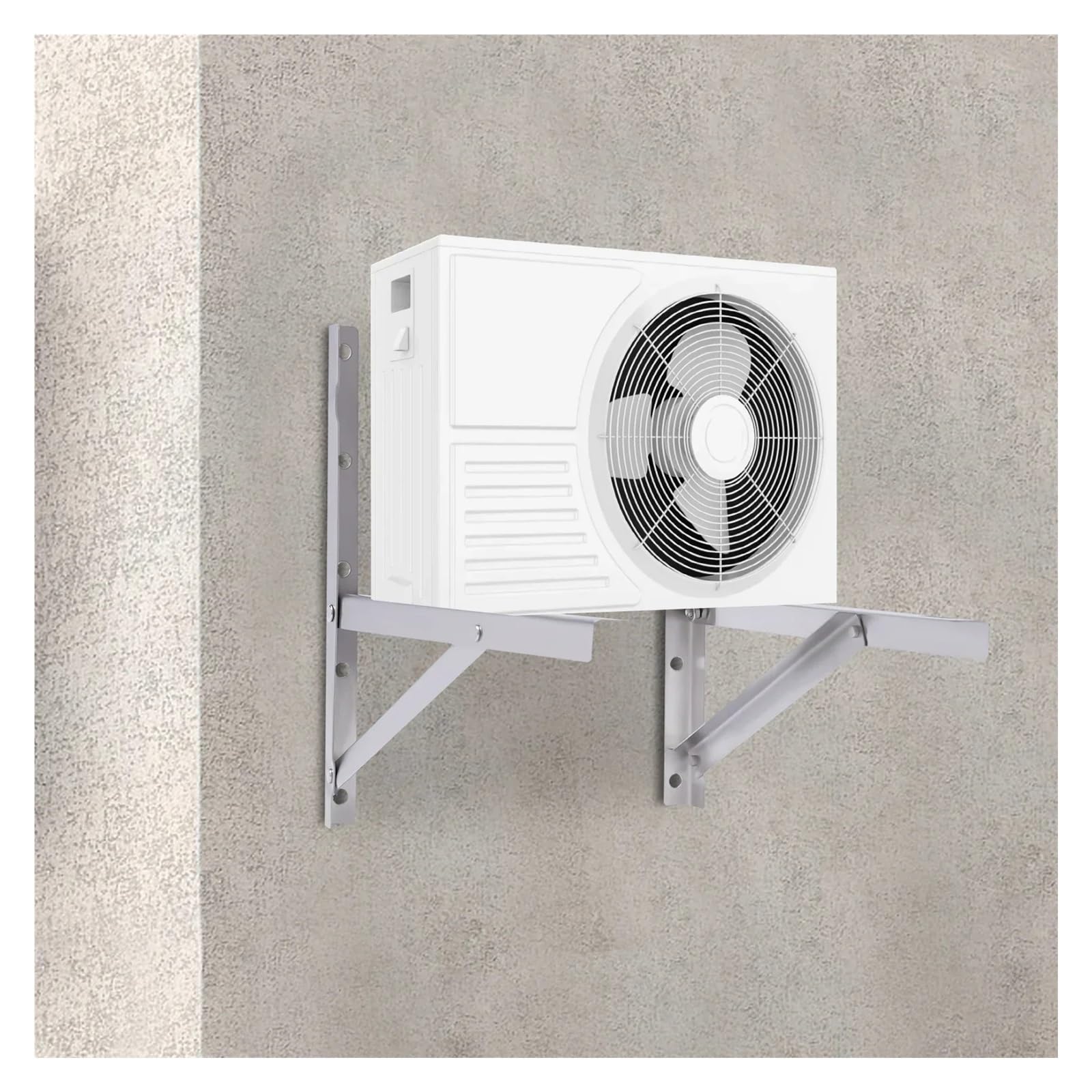 Wandkonsole Klimaanlage 2er-Pack robuste 1,5-polige AC-Wandhalterung | Stahl-Klimaanlagen-Montagegestell for den Außenbereich, sichere Split-System-Aufhängungshalterung