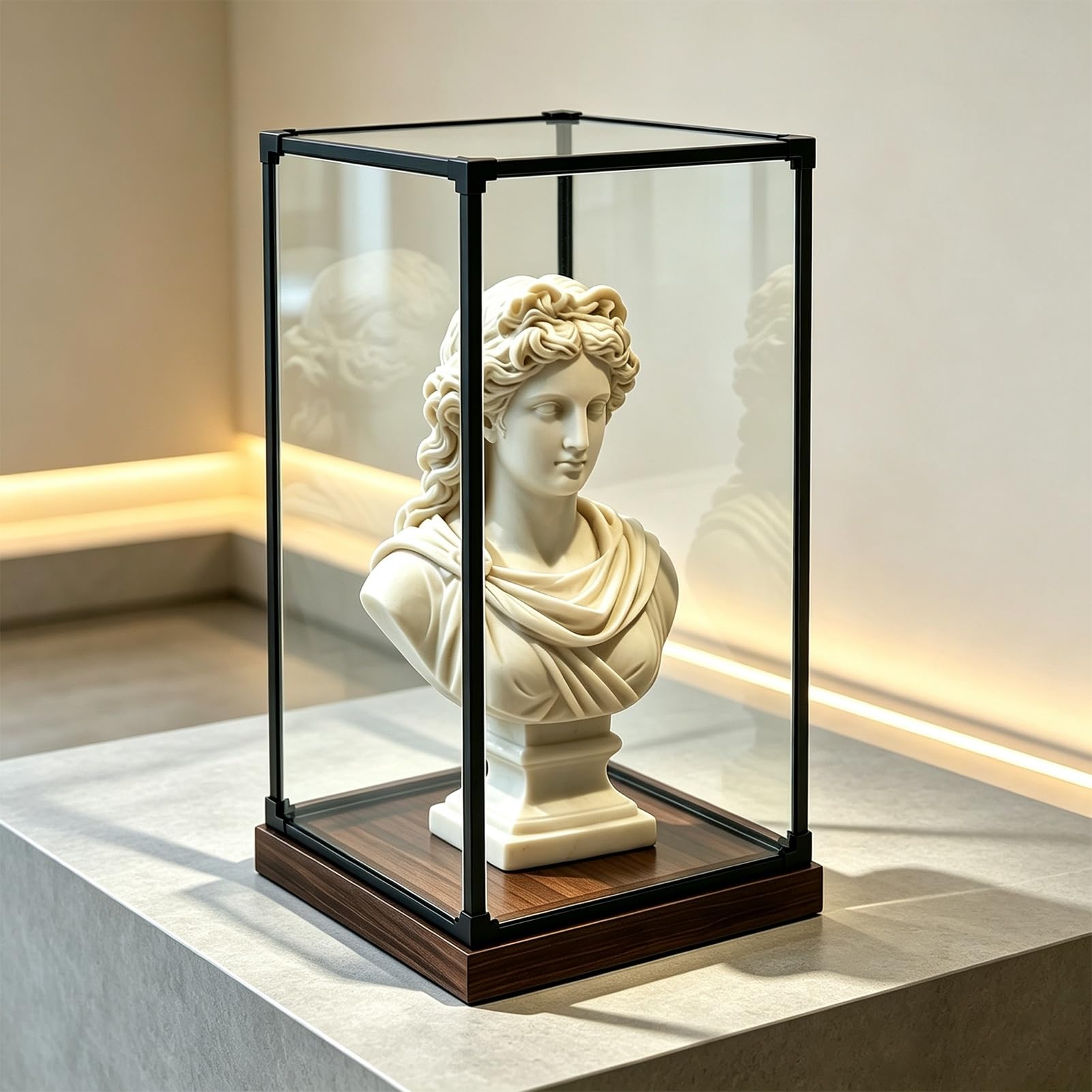 Urna Metacrilato Vitrina Acrílica para Maquetas de Esculturas