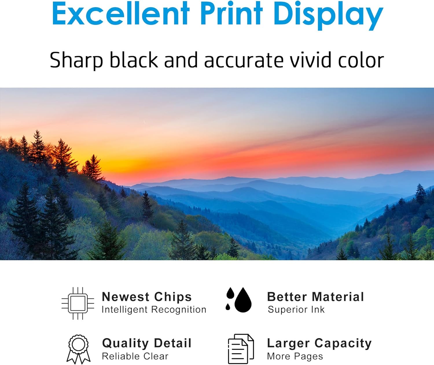 Compatible for 67XL Ink Cartridge Replacement for HP Ink 67 XL Work for HP Envy 6000 6055 Envy Pro 6400 6455 6455e DeskJet 2755 2755e 4155 4155e Printer(2 Pack 67xl Ink Cartridge Combo Pack)