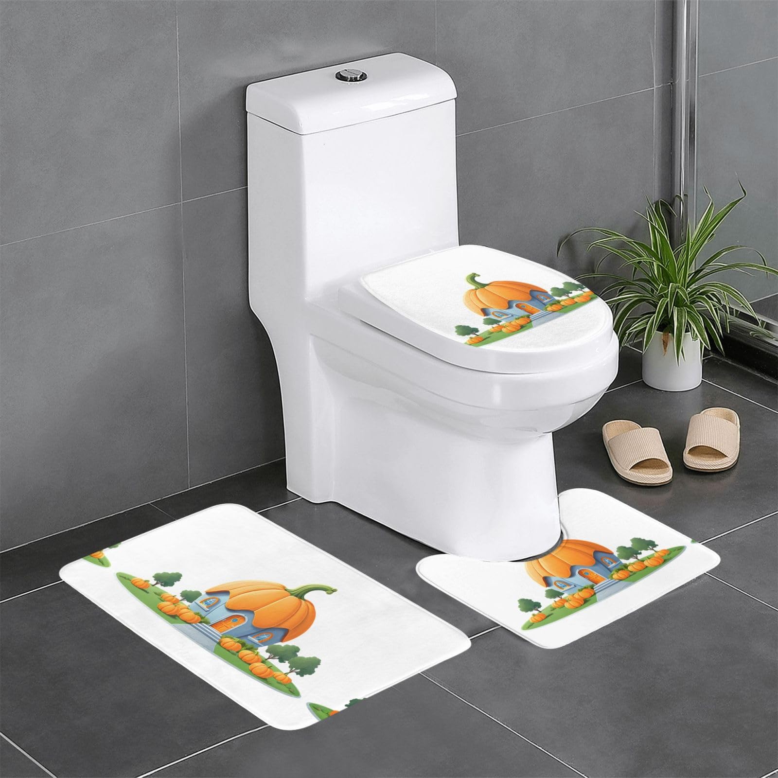 Tapis de salle de bain antidérapants WHJDPP en lot de 3 pour habiller vos toilettes