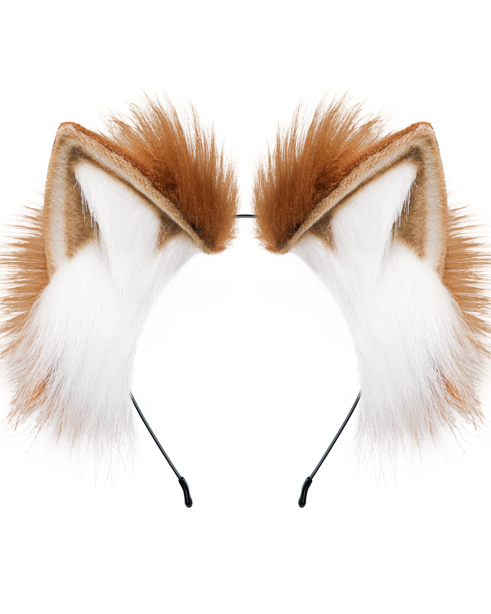 Furry Fox Wolf Cat Ears Headwear Women Men Cosplay Costume Party Cute Head Accessories for Halloween